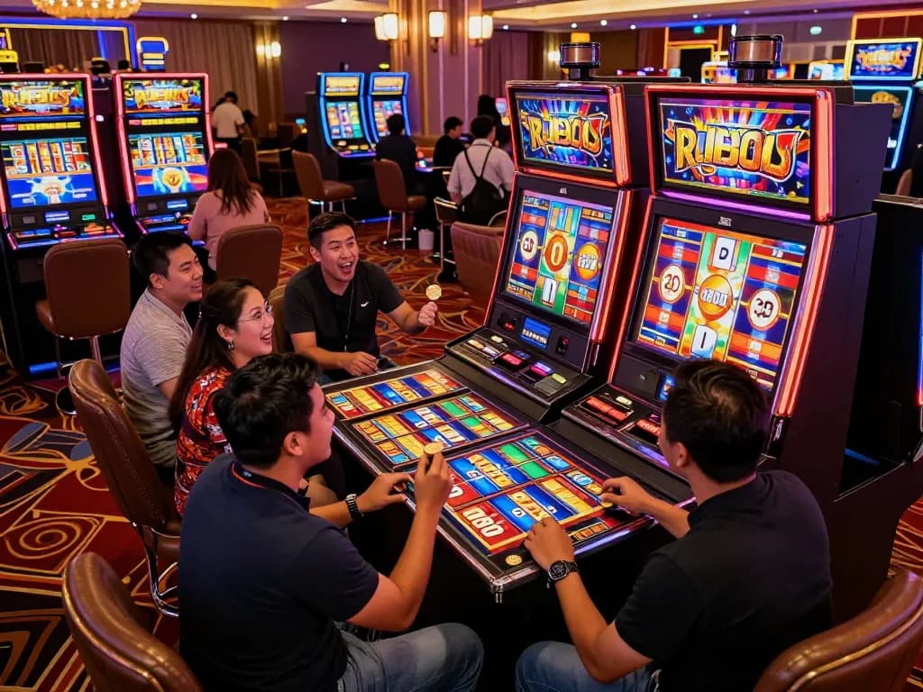 Spin the reels at Rajabet123 Slot with vibrant casino atmospheres and engaged players.