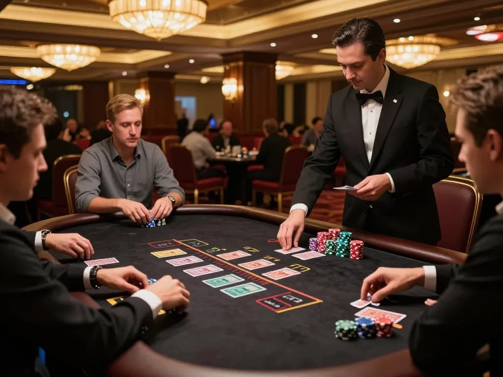 KADAL778 blackjack table with players engaging in lively gameplay and strategic bets.