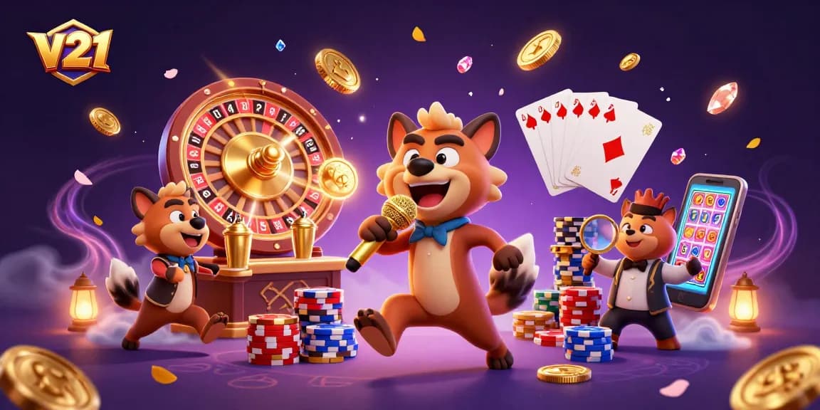 Memeriahkan casino v21 dengan hyena lucu beraksi, sambil bermain dan bercanda.