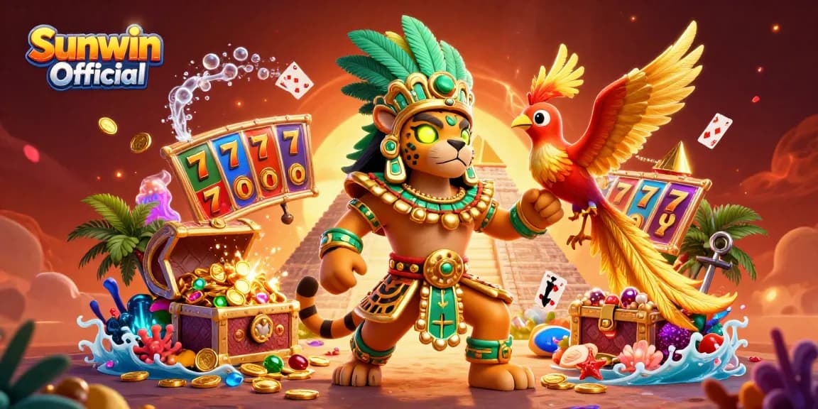 Experience thrilling gameplay with Sunwin Official's dynamic casino scene featuring vibrant characters and rich game elements.