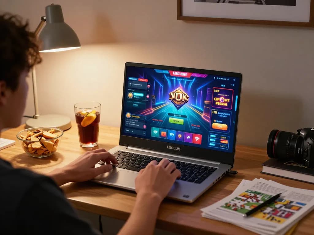 Engaging gameplay on LGOLUX showing a user strategizing while playing online