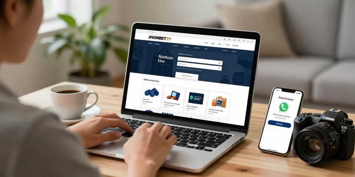 Antarmuka JHONBET77 LOGIN tampil jelas di layar laptop pengguna yang nyaman.