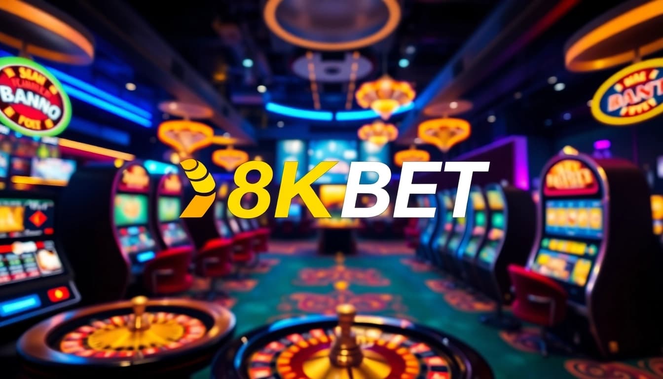8KBET gaming platform showcasing vibrant casino games and a trustworthy atmosphere.