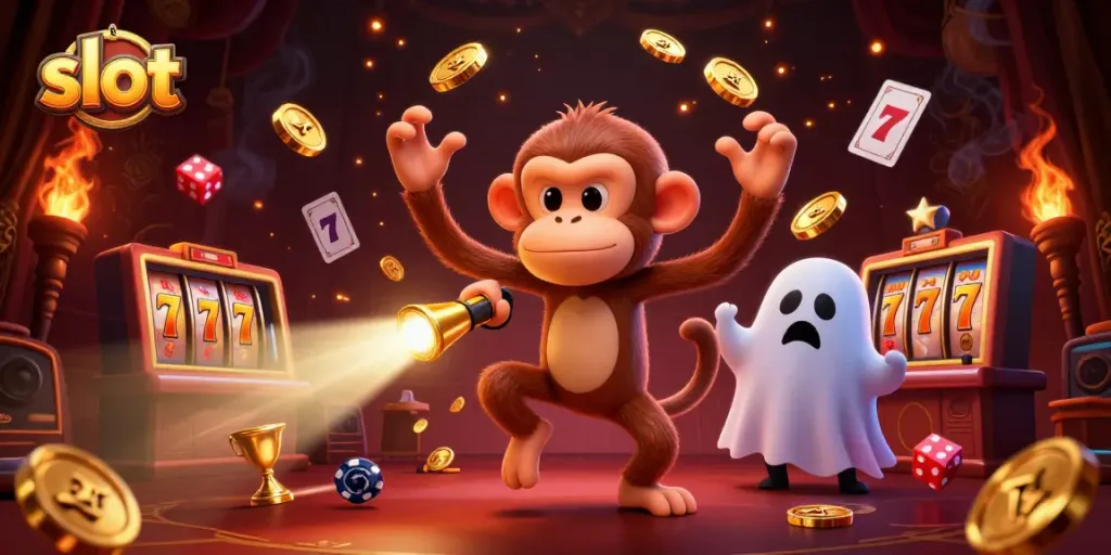Slot gacor menunggu jackpot dengan jin yang menggandakan koin dalam kasino menakutkan.