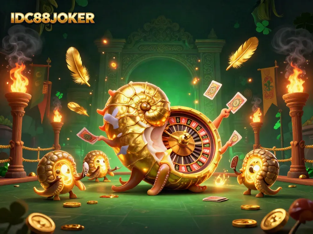 Engage with IDC88JOKER's thrilling casino atmosphere featuring games, coins, and excitement.