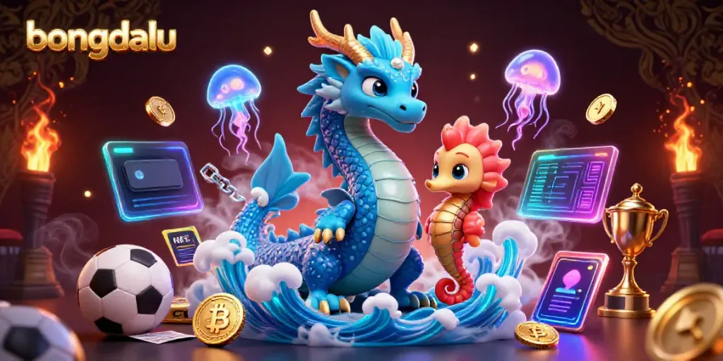 Get ready to win big with Bongdalu, featuring a mystical dragon, seahorse knight, and vibrant sports elements.