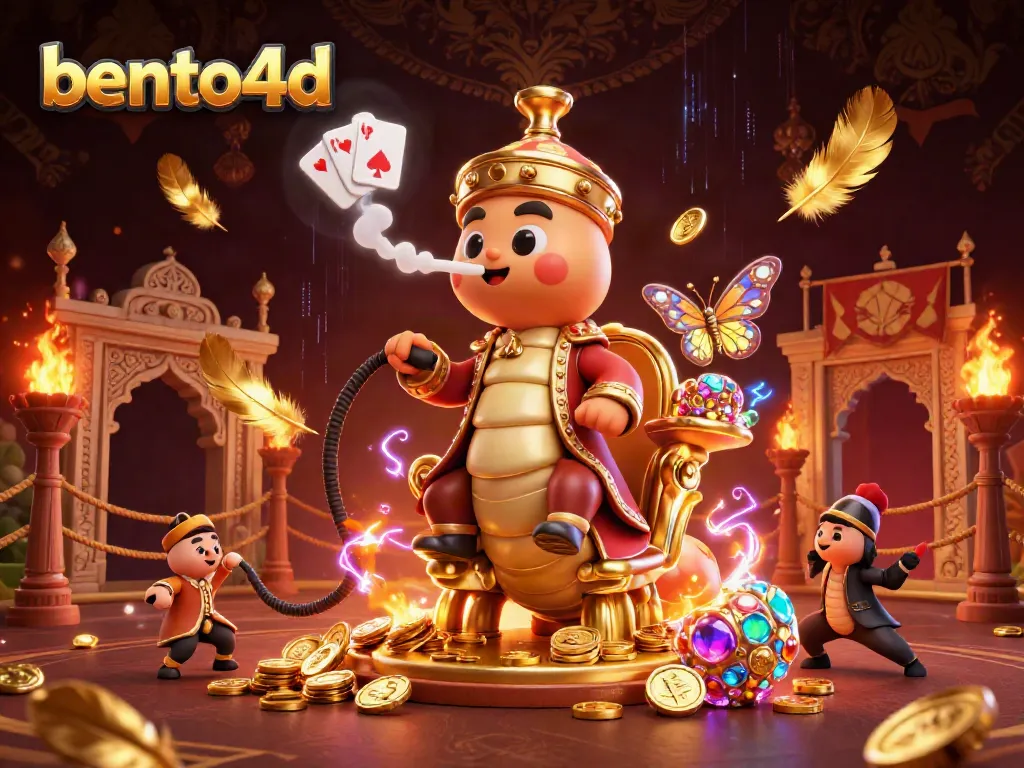 Experience excitement with bento4d as a caterpillar hookah-master and winning symbols fill the scene.