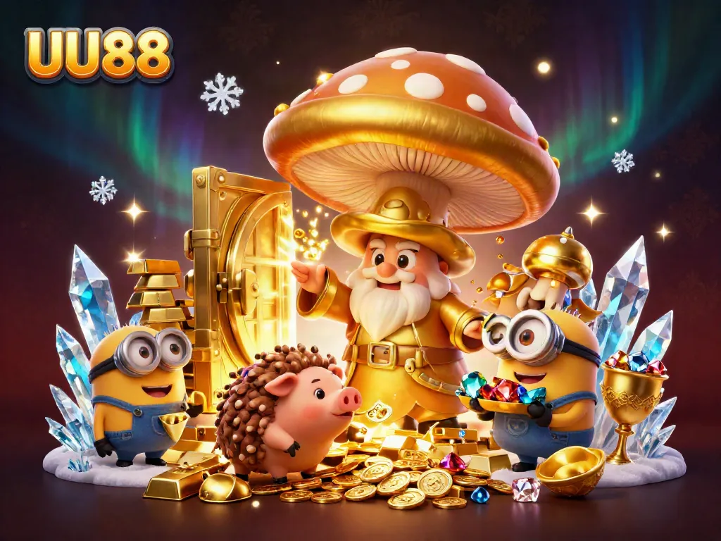 Experience the magic of funding your gaming at UU88 with treasures and vibrant casino elements.