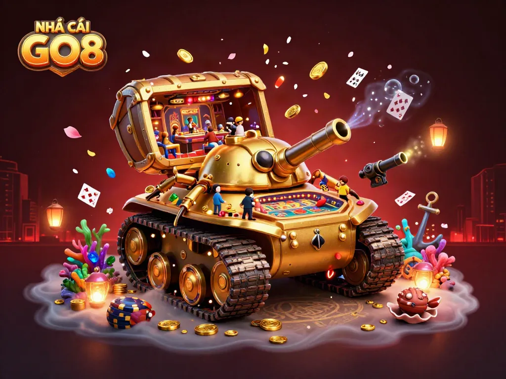 Engage in exciting games at NHÀ CÁI GO8's vibrant casino-themed world.