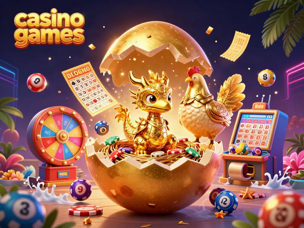Engage with casino games through a golden dragon scene and vibrant gambling elements.