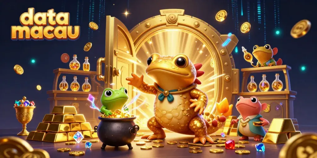 Experience exciting data macau insights with a vibrant 3D illustration of magical elements and characters.