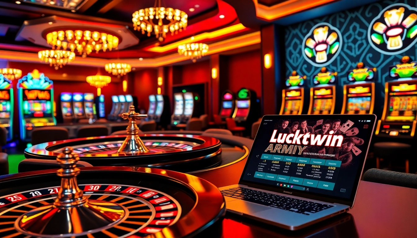 Experience the thrill of the Luckywin army with vibrant casino games and luxury visuals.