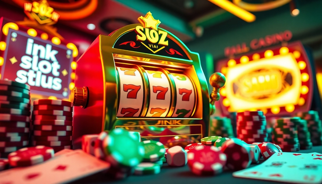 Engage with thrilling slot gameplay using link slot via pulsa for convenience and excitement in gambling.