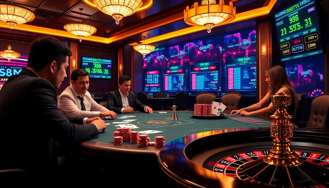 Experience high-stakes poker at S8.com with vibrant gaming action and thrilling atmosphere.
