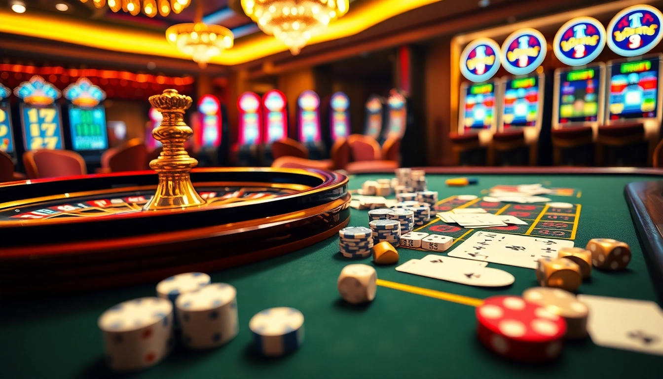 Experience the thrill of gambling at 789BET with luxurious casino tables and exciting games.