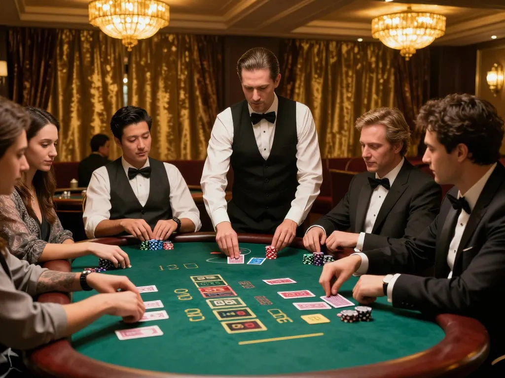 Permainan yang menarik di meja blackjack menyoroti strategi Bandar Togel Slot di kasino mewah.