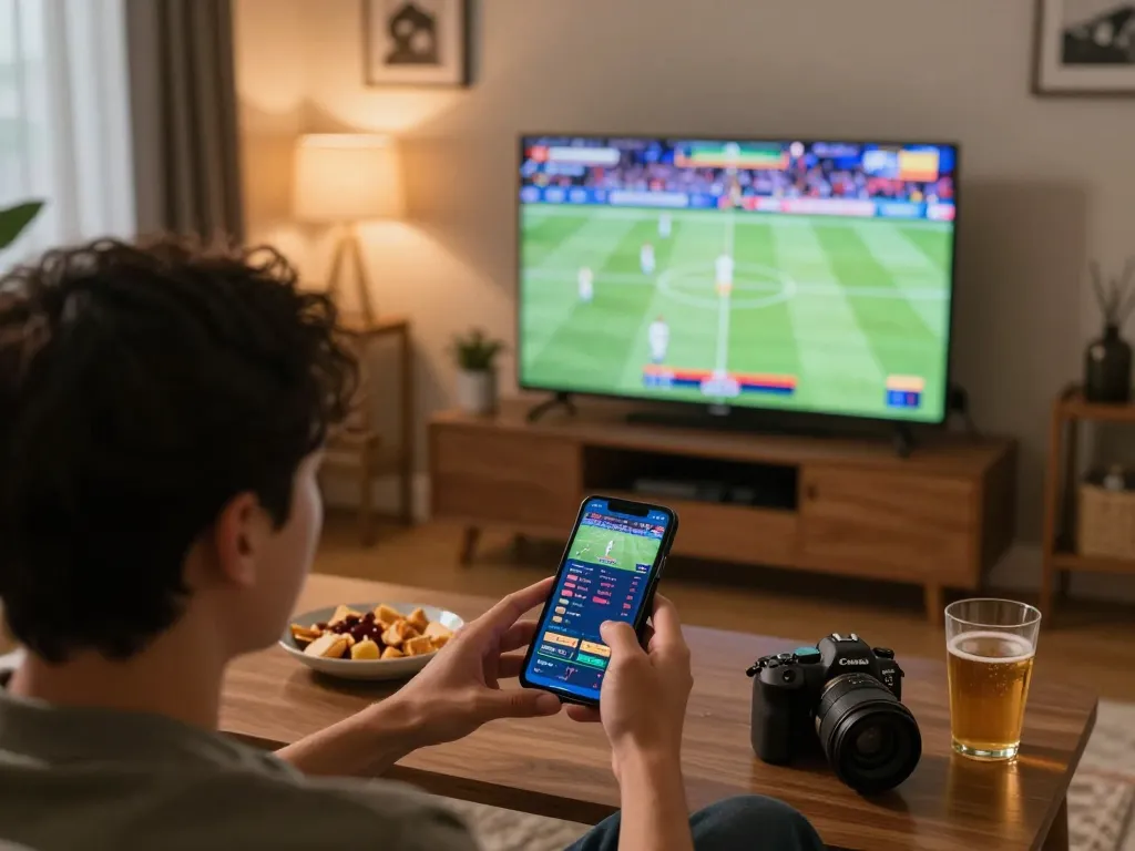 Engaging in sports betting with fun79 app, tracking live scores and placing bets with excitement.