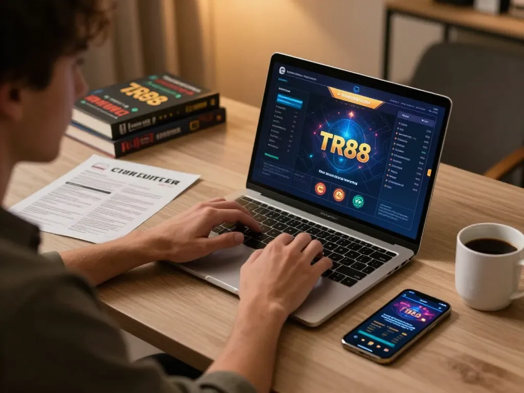 Experience strategic gameplay at TR88 online casino with a player engaged in betting.