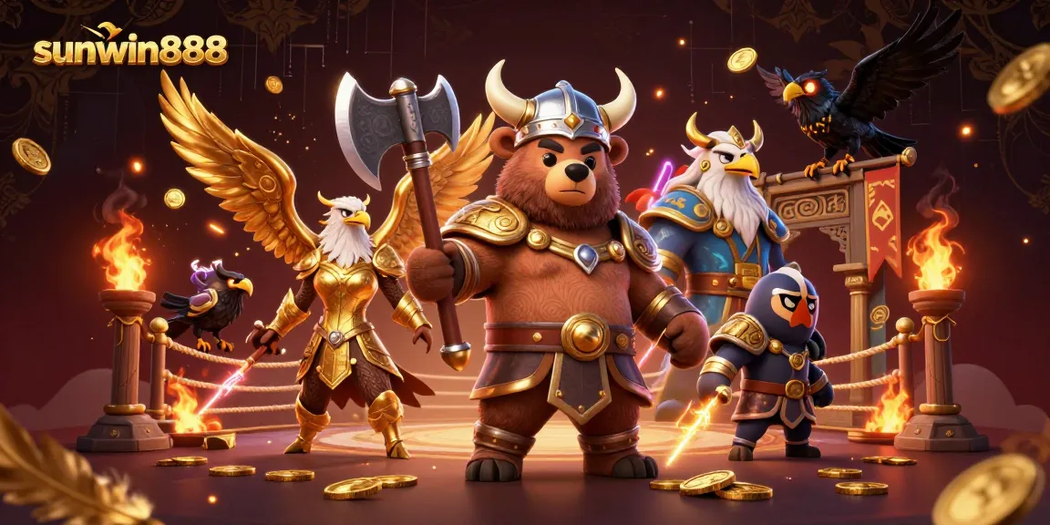 Join the excitement at sunwin888 with vibrant casino action, featuring epic characters and dynamic gaming elements.
