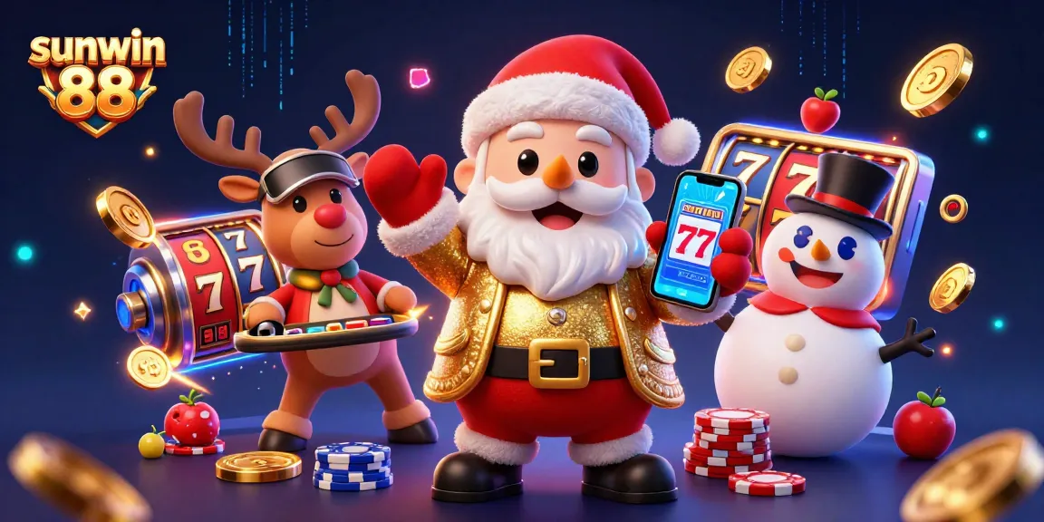 Experience the thrill of sunwin 88 with Santa and friends enjoying jackpot slot games!