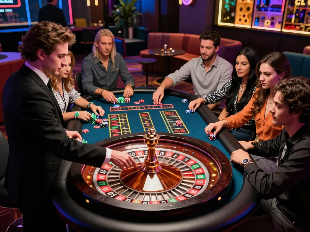 Experience the thrill of cm88betjuara as friends place bets at an exciting roulette table
