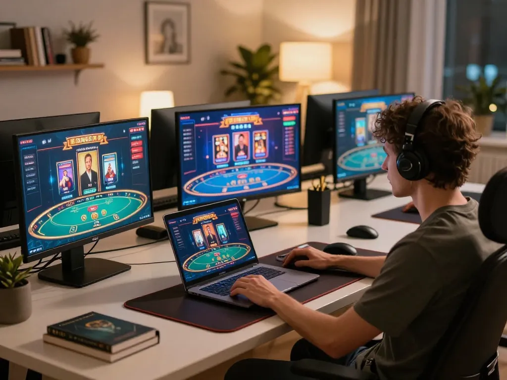Person enjoying an engaging online casino experience at home using 79club gaming platform