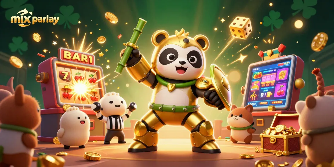 Engage in a thrilling mix parlay within a vibrant 3D casino scene bursting with excitement.