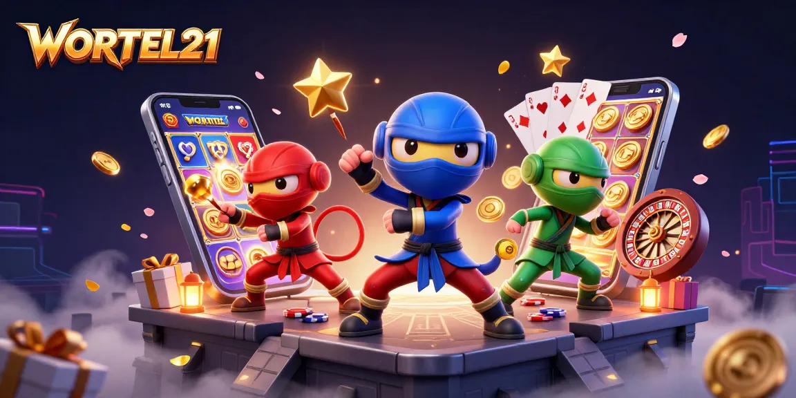 WORTEL21 showcases a vibrant 3D scene of chameleons amidst dynamic casino gaming elements.