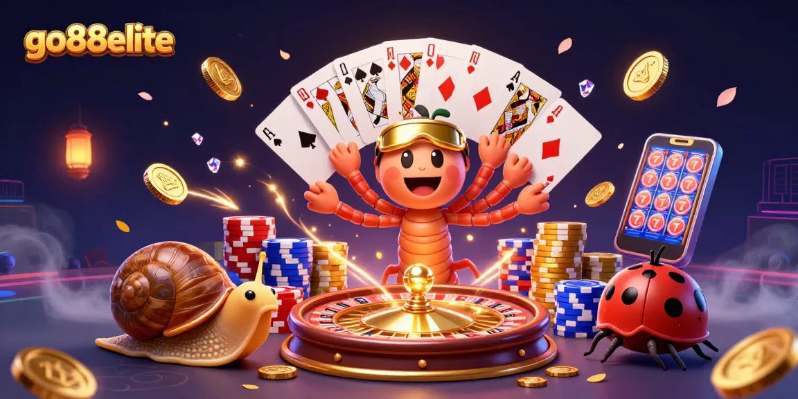 Experience excitement with go88elite as vibrant casino characters engage in thrilling game action.
