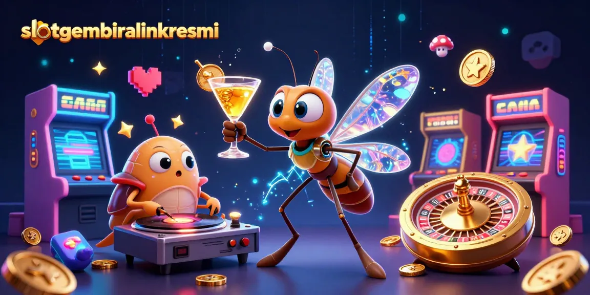 Slotgembiralinkresmi menghadirkan ilustrasi kasino digital 3D penuh warna dengan karakter menarik di dalamnya.