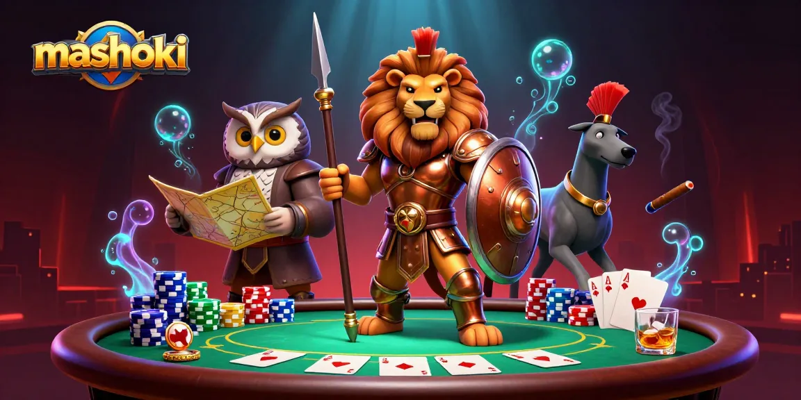 Engage with mashoki slots in a vibrant 3D illustration showcasing strategic gameplay elements and vibrant casino action.