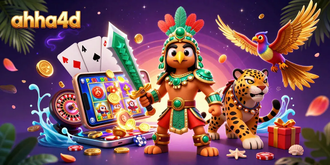 Engage with thrilling gameplay at ahha4d with a dynamic scene of Aztec warriors featuring slots and vibrant casino elements.