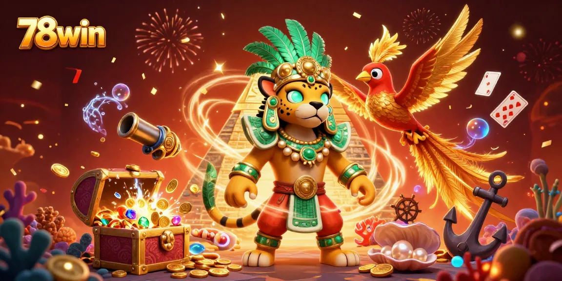 Engage in thrilling gameplay at 78win with vibrant characters and action-packed casino elements.