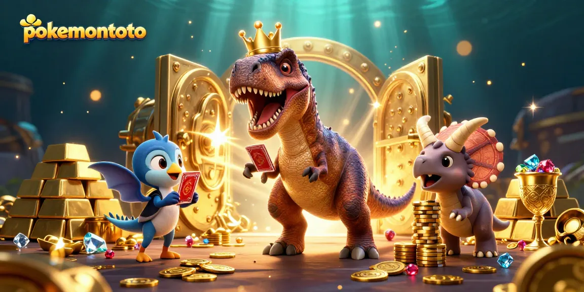 Permainan slot pokemontoto dengan T-Rex, pterodactyl, dan triceratops, memicu keberuntungan.
